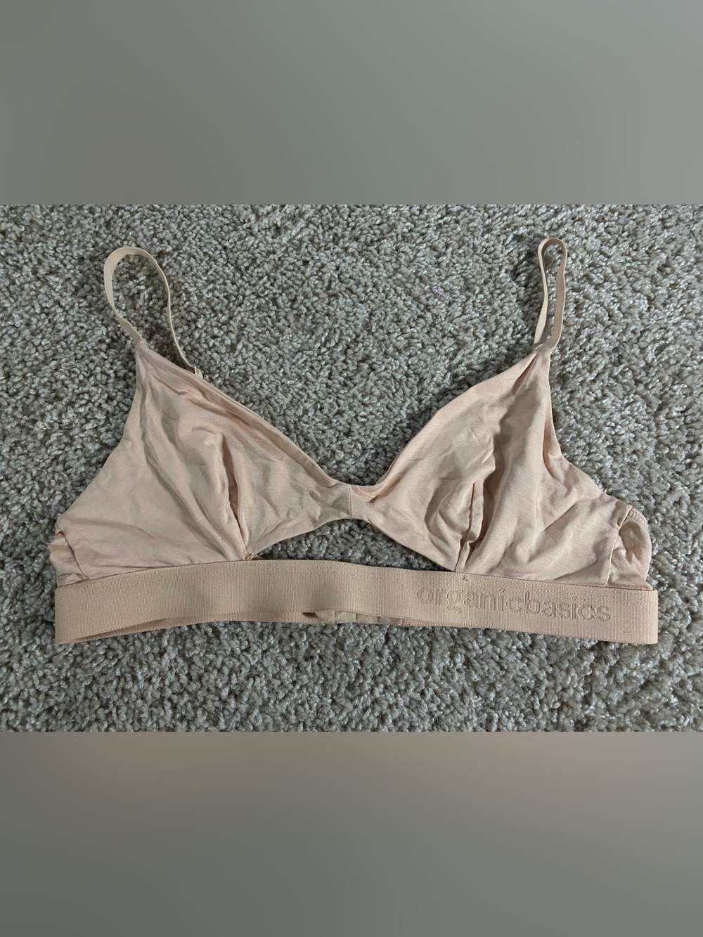 Organic Basics Soft Touch Basic Bralette Tan Medium